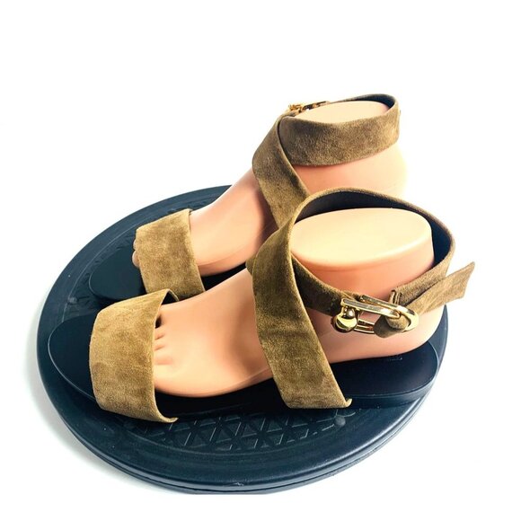 #4 STELLA LUNA Brown Leather Sandals Ankle Wrap 39 8 - Picture 6 of 11